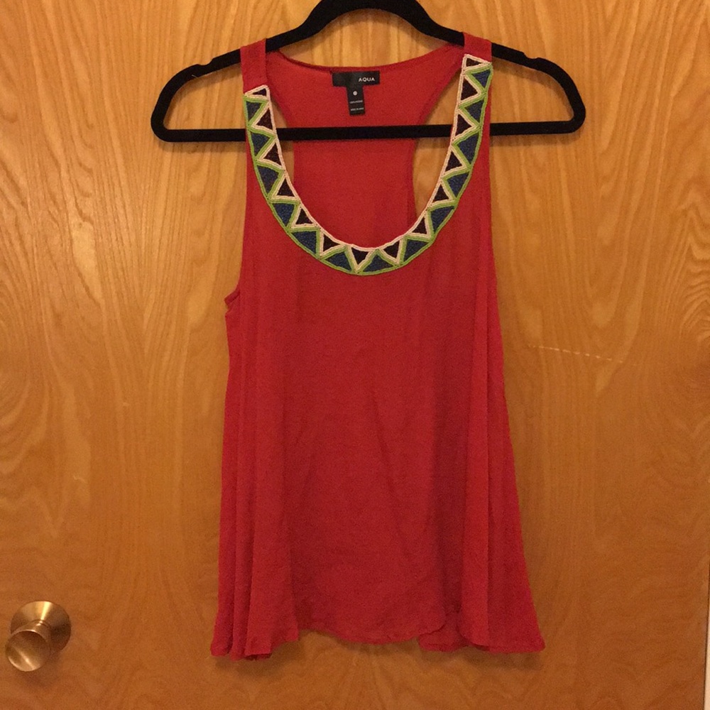 Aqua beaded halter